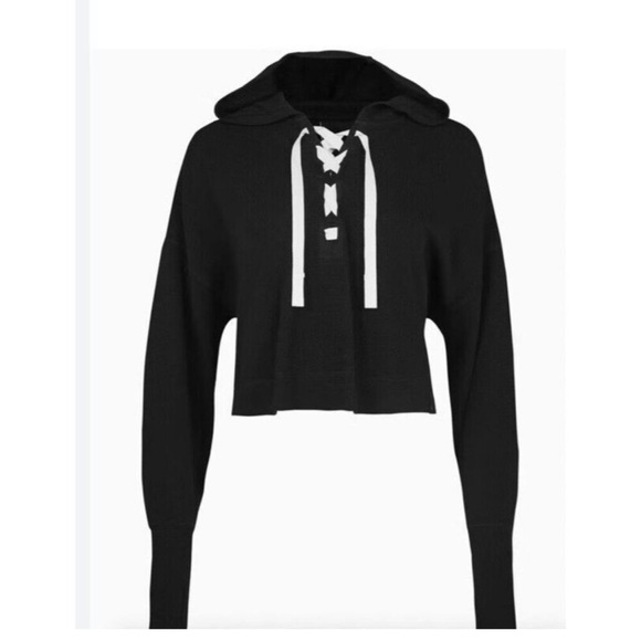 Sweaty Betty Halle Berry Hoodie sweatshirt cropped thermal activewear waffle XL - Picture 2 of 14